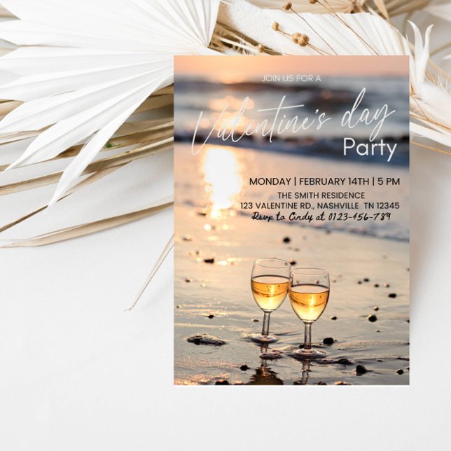 Romantic Valentine’s Day Party - Heart & Love Einladung (Von Creator hochgeladen)