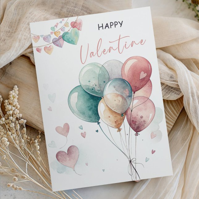 Romantic Valentine’s Day with Balloons & Hearts Einladung (Von Creator hochgeladen)
