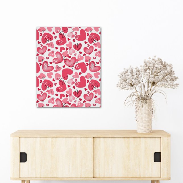 Romantic Valentines Heart Wall Art Poster (Valentines Heart Wall Art)