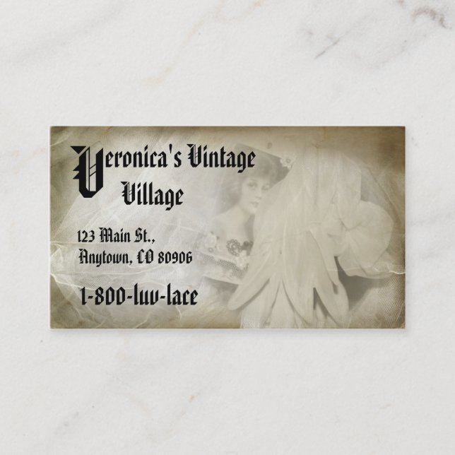 Romantic Vintage Lace Company Visitenkarte (Vorderseite)