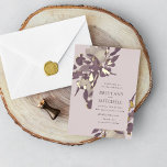 Romantic Watercolor Floral Mauve Gold Folieneinladung<br><div class="desc">Real foil is here! Gold foil on hand painted background; choose from classic gold,  silver or rose gold. Original artwork by Becky Nimoy</div>