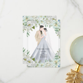 Romantic Watercolor Wedding Dankeskarte