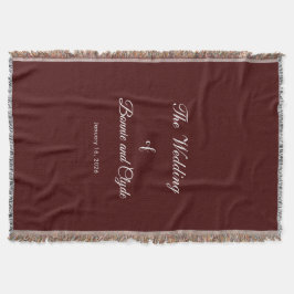 Romantic Wedding Day Celebration Burnt Maroon Decke