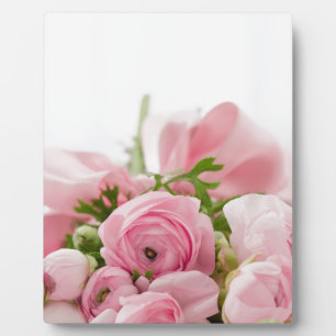 Romantic Wedding Love Soft Pink Flower Bouquet Fotoplatte
