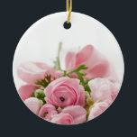 Romantic Wedding Love Soft Pink Flower Bouquet Keramikornament<br><div class="desc">Romantic Wedding Love Soft Pink Flower Bouquet</div>