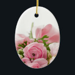Romantic Wedding Love Soft Pink Flower Bouquet Keramikornament<br><div class="desc">Romantic Wedding Love Soft Pink Flower Bouquet</div>