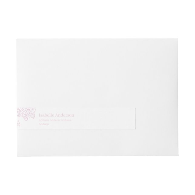 Romantic Wedding Peonies Delicate Pink Rundum-Adressaufkleber (Vorderseite)