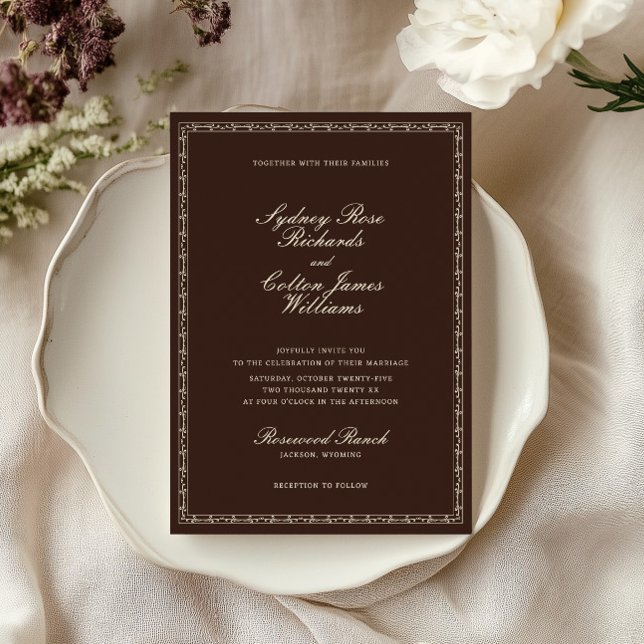Romantic Western Ranch Wedding Invitation (Créateur téléchargé)