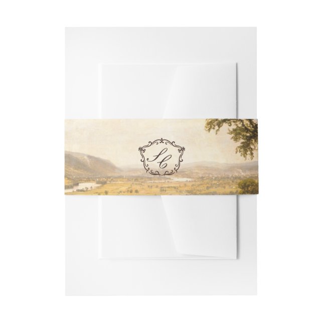 Romantic Western Ranch Wedding Photo Einladungsbanderole (Vorderseite Beispiel)