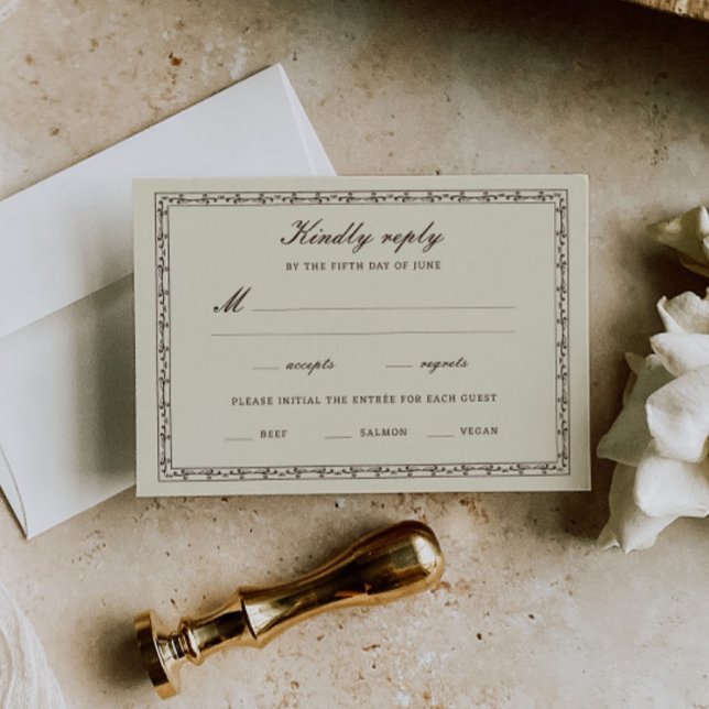 Romantic Western Ranch Wedding RSVP Karte (Von Creator hochgeladen)