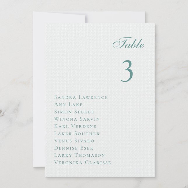 Romantic winter forest Wedding Table Seating Card Einladung (Vorderseite)