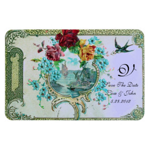 ROMANTİCA 3 MONOGRAMM, Save the Date Magnet