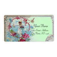 ROMANTICA, BLAUES GREEN FLORAL BEACH WEDD MONOGRAM