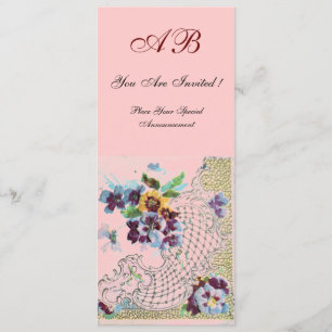 ROMANTİCA Blue Pink Floral Wedding Program Programm