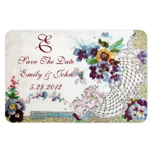 ROMANTİCA MONOGRAM, Save the Date Magnet