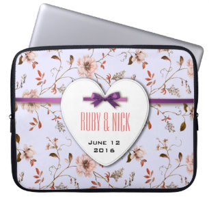 RomanticCharm Vintag Floral Wedding Collection Laptopschutzhülle