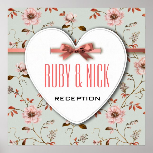 RomanticCharm Vintag Floral Wedding Collection Poster (Vorne)