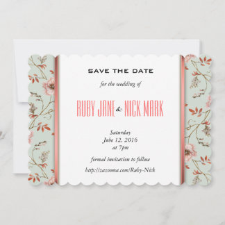 RomanticCharm Vintag Floral Wedding Collection Save The Date