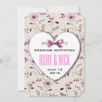 RomanticCharm vintage florale Hochzeitskollektion Einladung