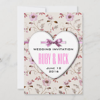 RomanticCharm vintage florale Hochzeitskollektion Einladung