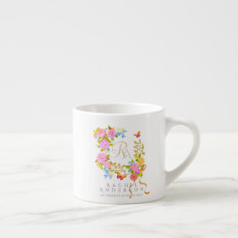 Romantics Blooming Garden Monogram Espressotasse