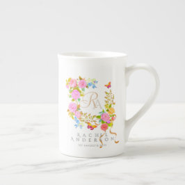 Romantics Blooming Garden Monogram Prozellantasse