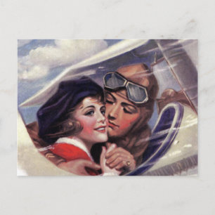Romantik am Himmel Postkarte