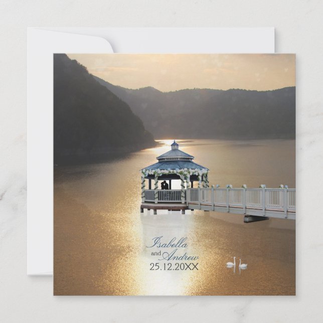 Romantik am See Einladung (Vorderseite)