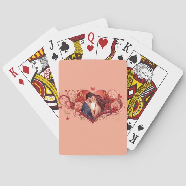 Romantik-Deck: Herz Edition Spielkarten (Rückseite)