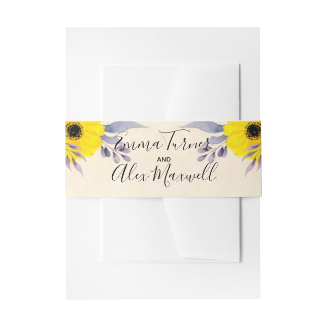 Romantik | Einladung zur Hochzeit Bauchband Einladungsbanderole (Vorderseite Beispiel)