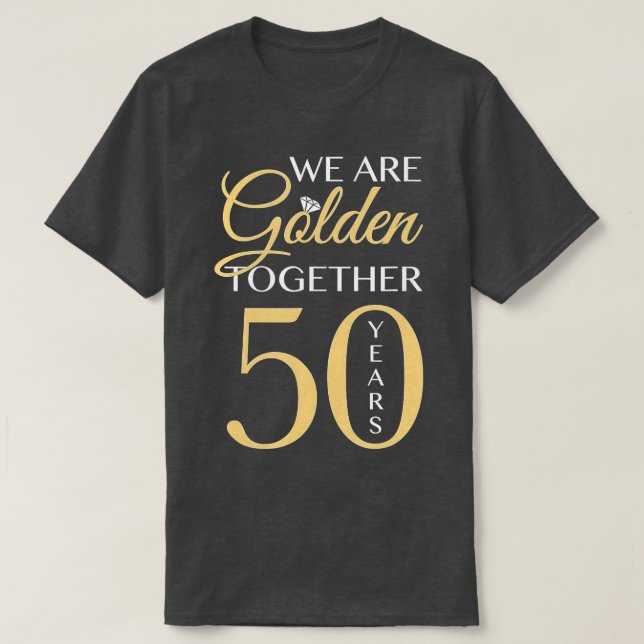 Romantik für Paare - 50. Hochzeitstag T-Shirt (Design vorne)