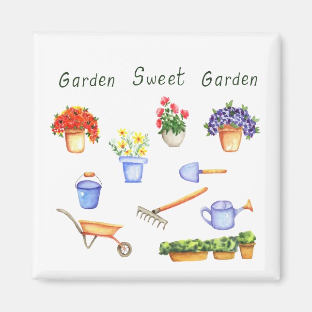 Romantik I Liebe meine Blumen Minimalistisch Niedl Magnet (Vorne)