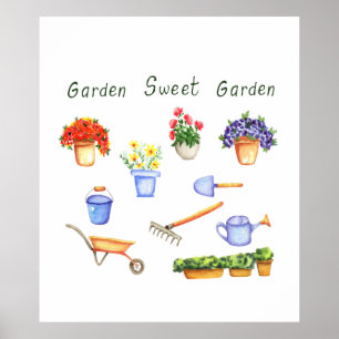 Romantik I Liebe meine Blumen Minimalistisch Niedl Poster