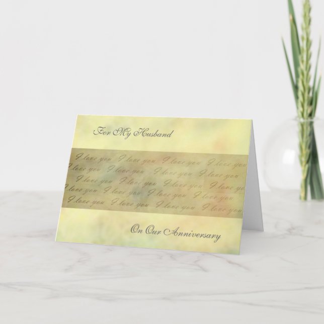 Romantik I Liebe You Anniversary Karte (Vorderseite)