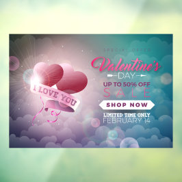 Romantik I Liebe You Valentine's Day Limited Verka Fensteraufkleber