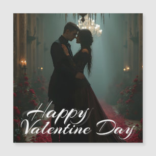 Romantik in der Rose für den Valentinstag Magnetkarte