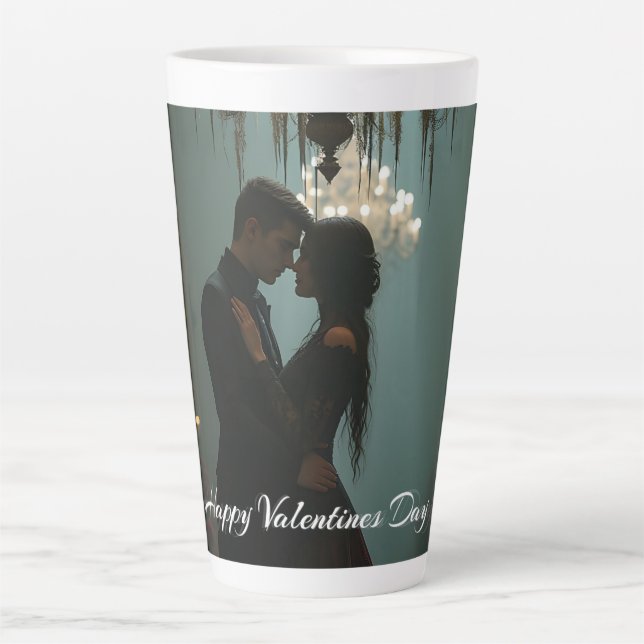 Romantik in der Rose für den Valentinstag Milchtasse (Vorderseite)
