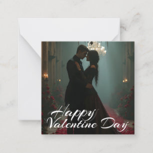Romantik in der Rose für den Valentinstag Mitteilungskarte