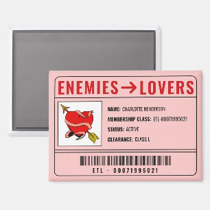 Romantik-Leser Lustiges Buchliebhaber Rosa Magnet