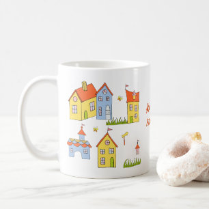 Romantik Meine kleine, süße Stadt Minimalistisch K Kaffeetasse