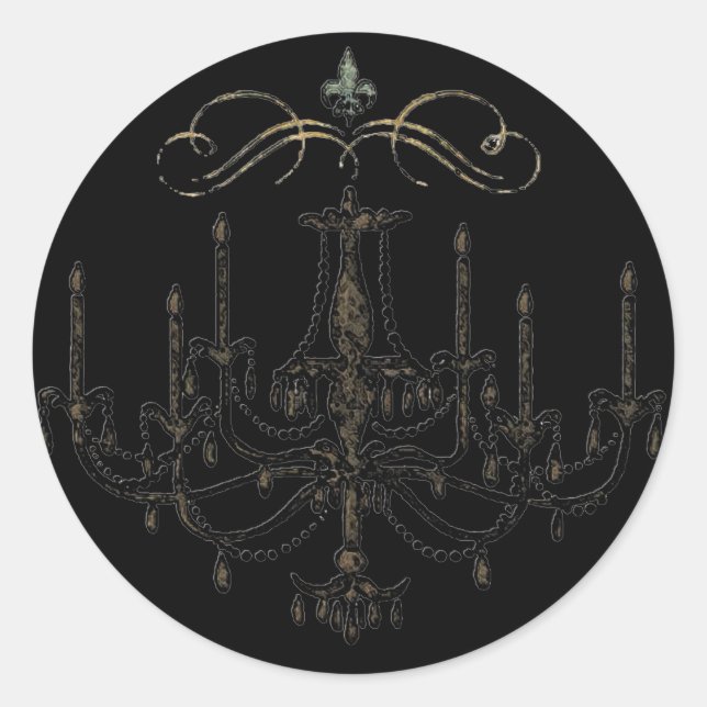 Romantik mit einem Kronleuchter ~ Sticker Wedding (Vorderseite)