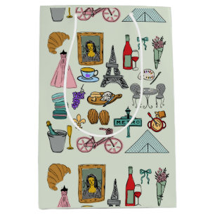 Romantik Paris Mittlere Geschenktüte