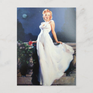 Romantik Pin Up Postkarte