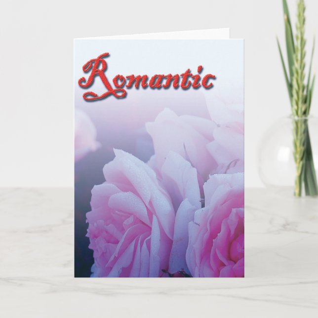 Romantik, Rose Feiertagskarte (Vorderseite)