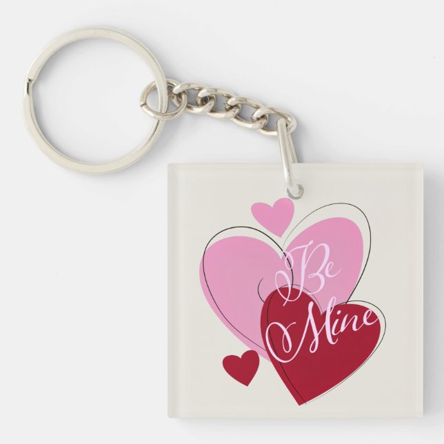 Romantik sei mein Herz Valentine doppelseitig Schlüsselanhänger (Vorderseite)