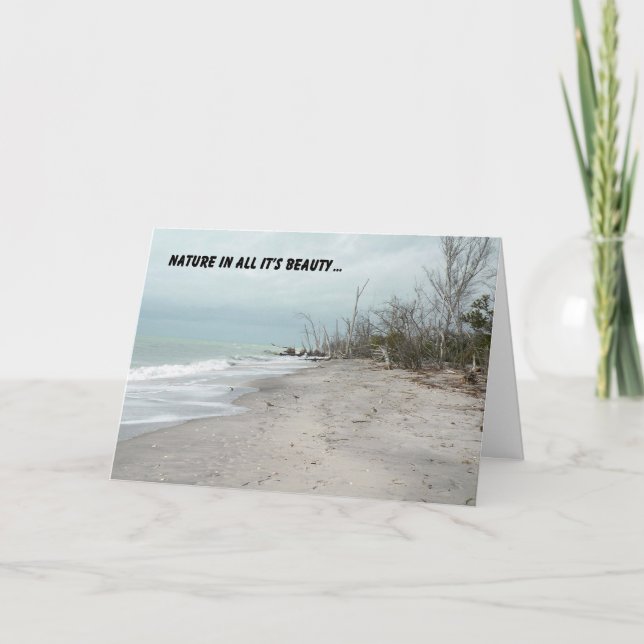 Romantik und Liebe Card mit Natural Beach Karte (Vorderseite)