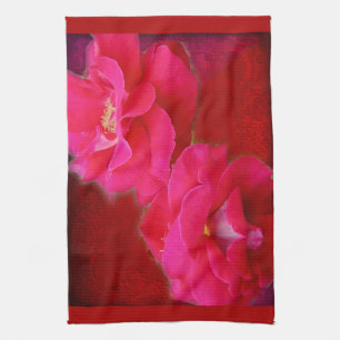 Romantik und Rote Rose Handtuch