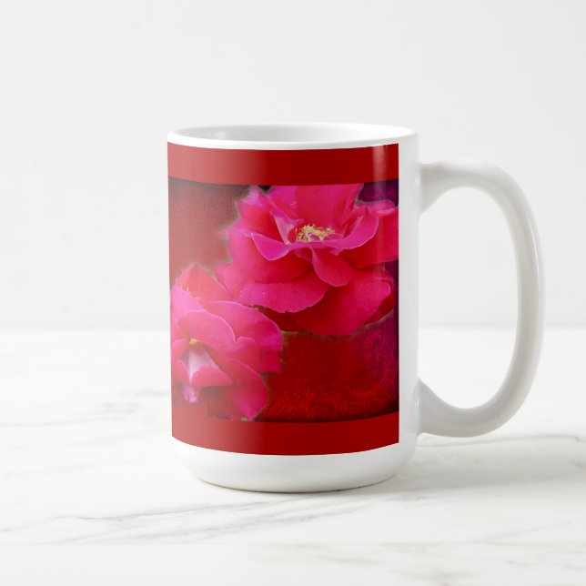 Romantik und Rote Rose Kaffeetasse (Rechts)