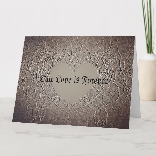 Romantik Unsere Liebe ist Forever Card Karte (Vorderseite)