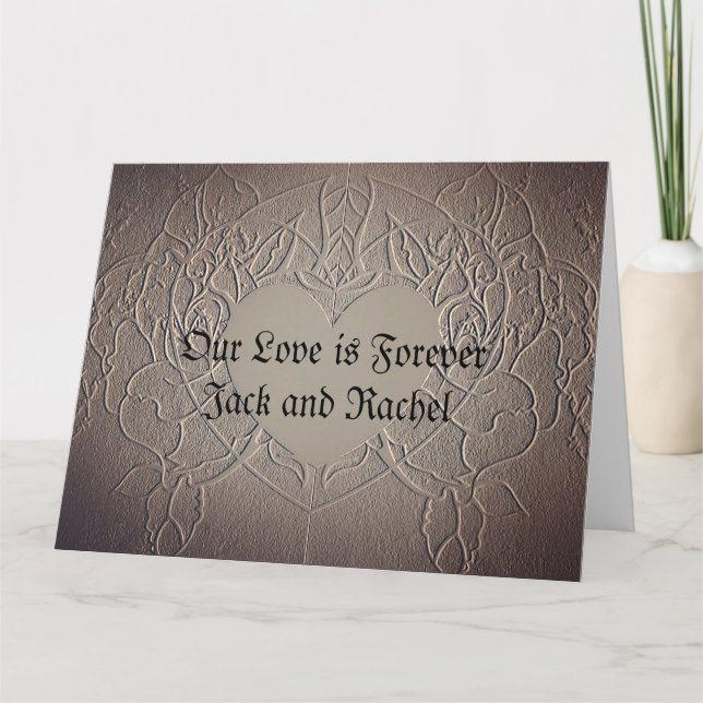 Romantik Unsere Liebe ist Forever Card Karte (Vorderseite)